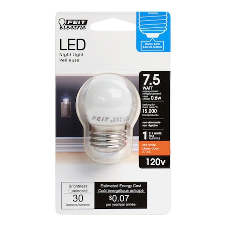 Feit Electric Feit S11 E26 (Medium) LED Bulb Soft White 7.5 Watt Equivalence 1 pk BP71/2S/W/LED